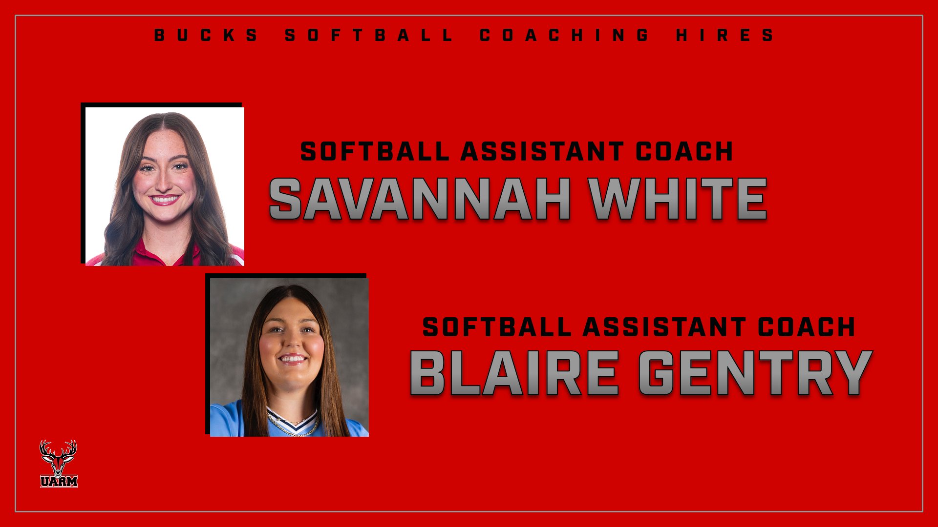 White & Gentry Rejoin Bucks Softball as Assistant Coaches